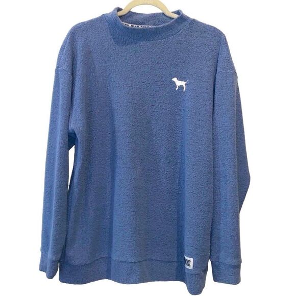 PINK Victoria's Secret Tops - Pink Victoria’s Secret M Baby Blue Sweatshirt Crewneck Tunic Top‌‌‌‌‌‌‌‌‌‌‌